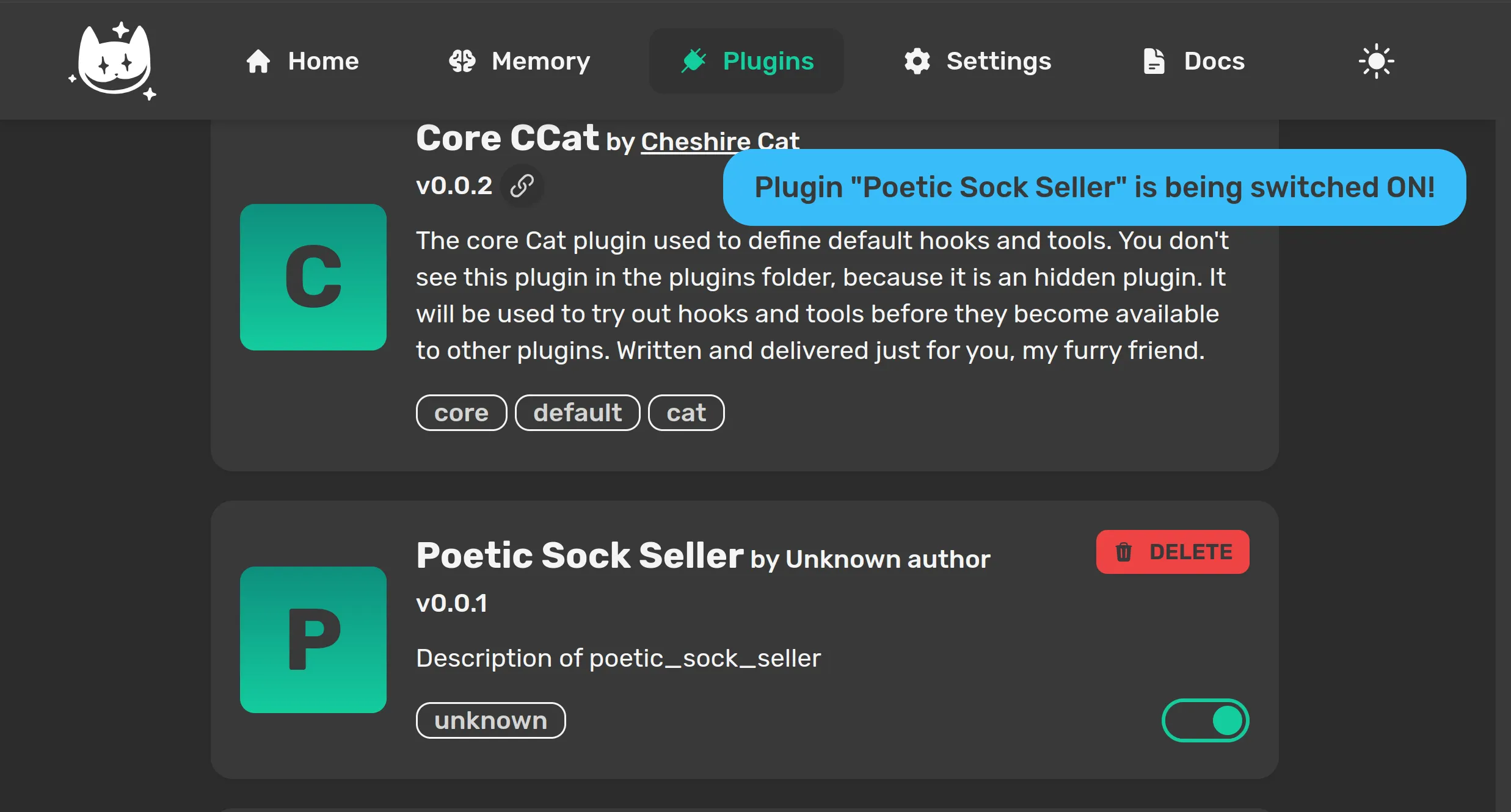 Activate the plugin